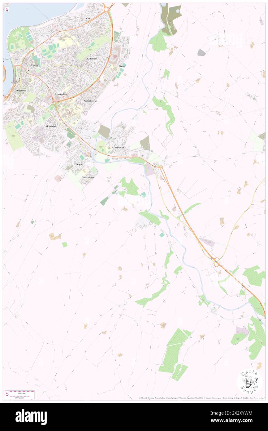 Ashbrook, Derry City and Strabane, GB, Vereinigtes Königreich, Nordirland, N 54 58' 0'', S 7 16' 0''', Karte, Cartascapes Map, veröffentlicht 2024. Erkunden Sie Cartascapes, eine Karte, die die vielfältigen Landschaften, Kulturen und Ökosysteme der Erde enthüllt. Reisen Sie durch Zeit und Raum und entdecken Sie die Verflechtungen der Vergangenheit, Gegenwart und Zukunft unseres Planeten. Stockfoto