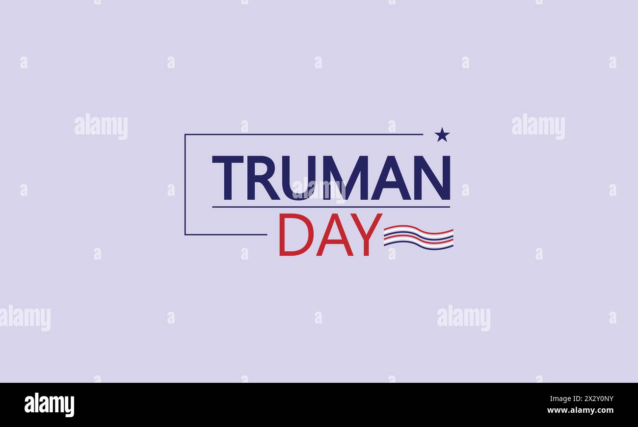 Zum Truman Day Ein Text Illustrations Design Stock Vektor