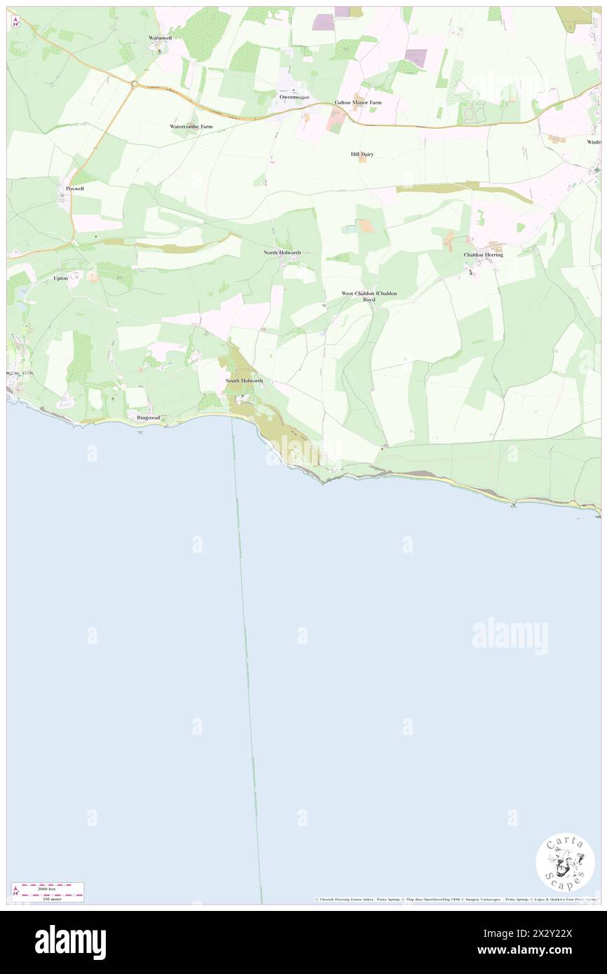 King Rock, Dorset, GB, Großbritannien, England, n 50 37' 40'', S 2 19' 36'', Karte, Cartascapes Map, veröffentlicht 2024. Erkunden Sie Cartascapes, eine Karte, die die vielfältigen Landschaften, Kulturen und Ökosysteme der Erde enthüllt. Reisen Sie durch Zeit und Raum und entdecken Sie die Verflechtungen der Vergangenheit, Gegenwart und Zukunft unseres Planeten. Stockfoto