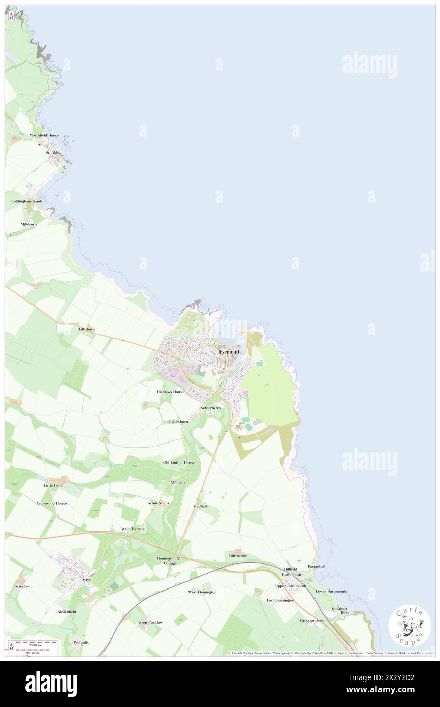 Gunsgreen Point, The Scottish Borders, GB, Vereinigtes Königreich, Schottland, n 55 52' 30'', S 2 5' 30'', Karte, Cartascapes Map, veröffentlicht 2024. Erkunden Sie Cartascapes, eine Karte, die die vielfältigen Landschaften, Kulturen und Ökosysteme der Erde enthüllt. Reisen Sie durch Zeit und Raum und entdecken Sie die Verflechtungen der Vergangenheit, Gegenwart und Zukunft unseres Planeten. Stockfoto