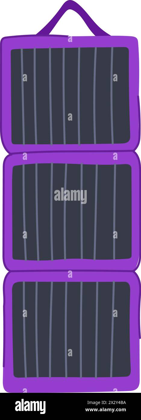 Batterie-Solarladegerät Cartoonvektor-Illustration Stock Vektor
