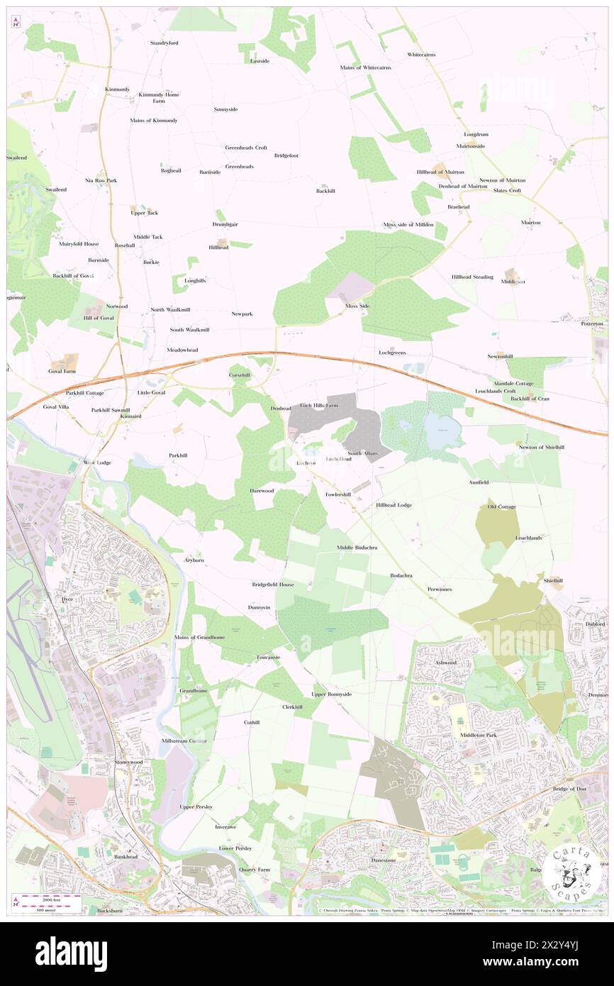 Locheye, Aberdeenshire, GB, Vereinigtes Königreich, Schottland, n 57 13' 4'', S 2 8' 57'', Karte, Cartascapes Map, veröffentlicht 2024. Erkunden Sie Cartascapes, eine Karte, die die vielfältigen Landschaften, Kulturen und Ökosysteme der Erde enthüllt. Reisen Sie durch Zeit und Raum und entdecken Sie die Verflechtungen der Vergangenheit, Gegenwart und Zukunft unseres Planeten. Stockfoto