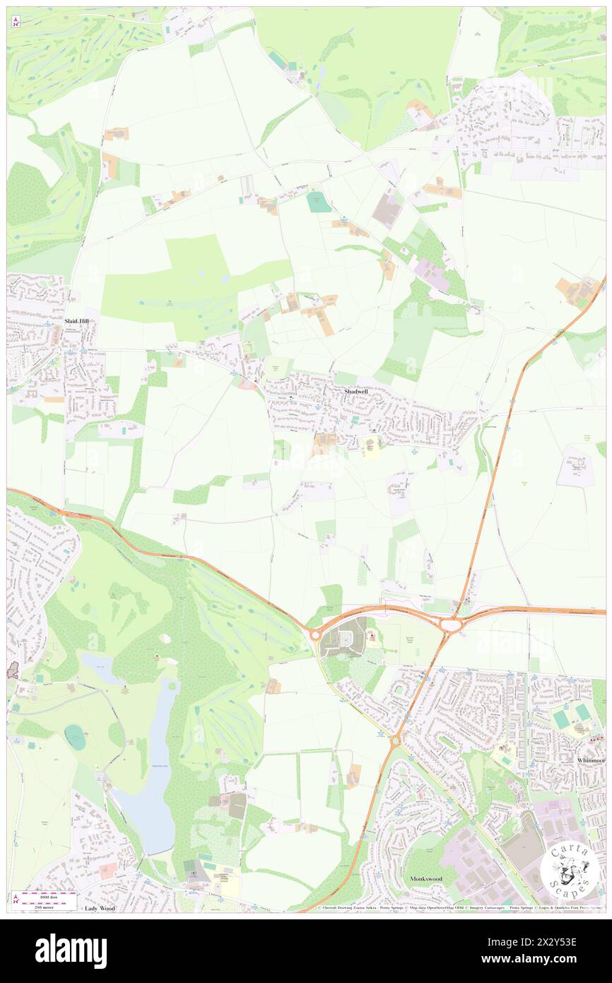 Shadwell, City and Borough of Leeds, GB, Vereinigtes Königreich, England, N 53 51' 16'', S 1 28' 21'', Karte, Cartascapes Map, veröffentlicht 2024. Erkunden Sie Cartascapes, eine Karte, die die vielfältigen Landschaften, Kulturen und Ökosysteme der Erde enthüllt. Reisen Sie durch Zeit und Raum und entdecken Sie die Verflechtungen der Vergangenheit, Gegenwart und Zukunft unseres Planeten. Stockfoto