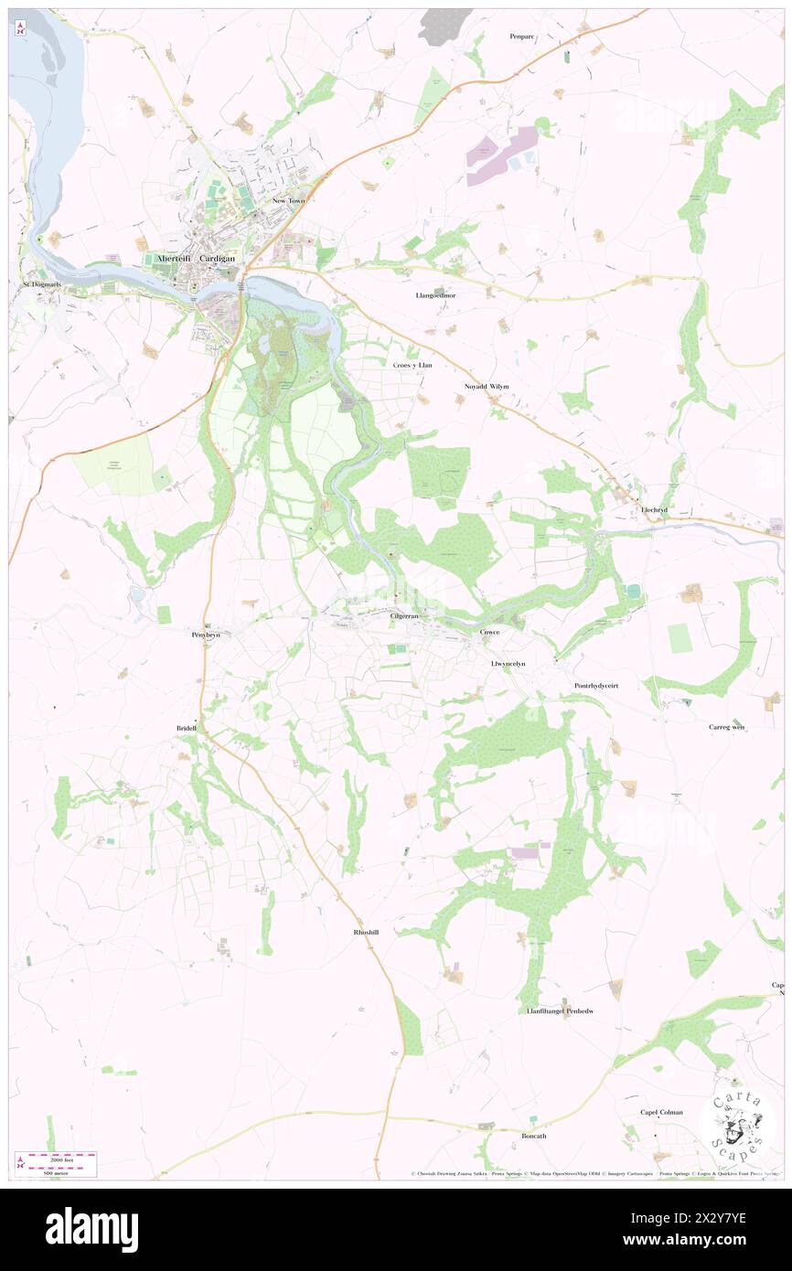 Cilgerran Castle, Pembrokeshire, GB, Vereinigtes Königreich, Wales, n 52 3' 25'', S 4 38' 3'', Karte, Cartascapes Map, veröffentlicht 2024. Erkunden Sie Cartascapes, eine Karte, die die vielfältigen Landschaften, Kulturen und Ökosysteme der Erde enthüllt. Reisen Sie durch Zeit und Raum und entdecken Sie die Verflechtungen der Vergangenheit, Gegenwart und Zukunft unseres Planeten. Stockfoto