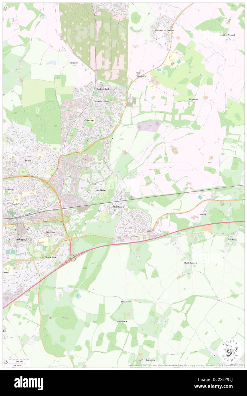 Basing Old Castle, Hampshire, GB, Vereinigtes Königreich, England, n 51 16' 36'', S 1 2' 37'', Karte, Cartascapes Map, veröffentlicht 2024. Erkunden Sie Cartascapes, eine Karte, die die vielfältigen Landschaften, Kulturen und Ökosysteme der Erde enthüllt. Reisen Sie durch Zeit und Raum und entdecken Sie die Verflechtungen der Vergangenheit, Gegenwart und Zukunft unseres Planeten. Stockfoto