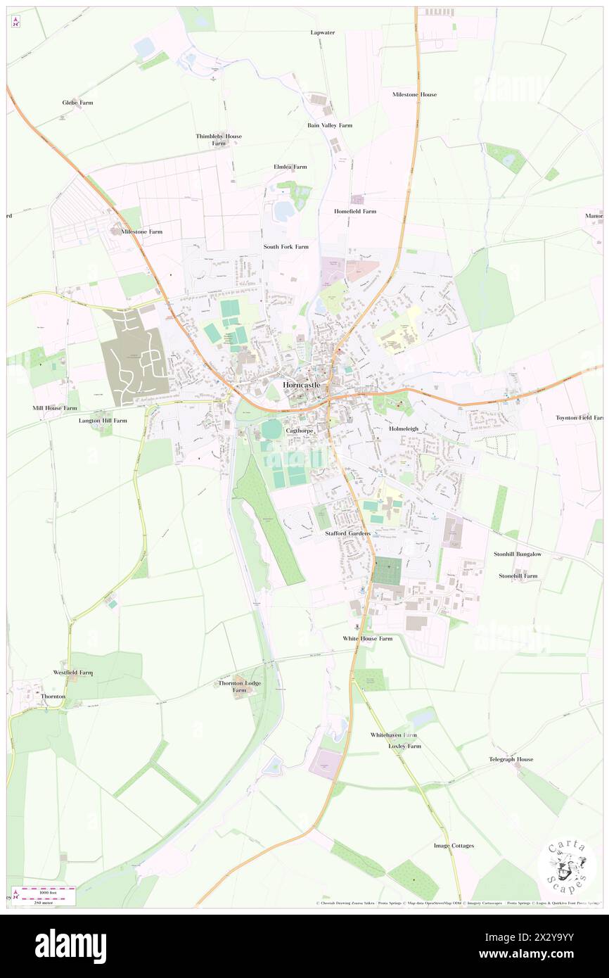 Horncastle, Lincolnshire, GB, Vereinigtes Königreich, England, n 53 12' 27'', S 0 7' 0'', Karte, Cartascapes Map, veröffentlicht 2024. Erkunden Sie Cartascapes, eine Karte, die die vielfältigen Landschaften, Kulturen und Ökosysteme der Erde enthüllt. Reisen Sie durch Zeit und Raum und entdecken Sie die Verflechtungen der Vergangenheit, Gegenwart und Zukunft unseres Planeten. Stockfoto