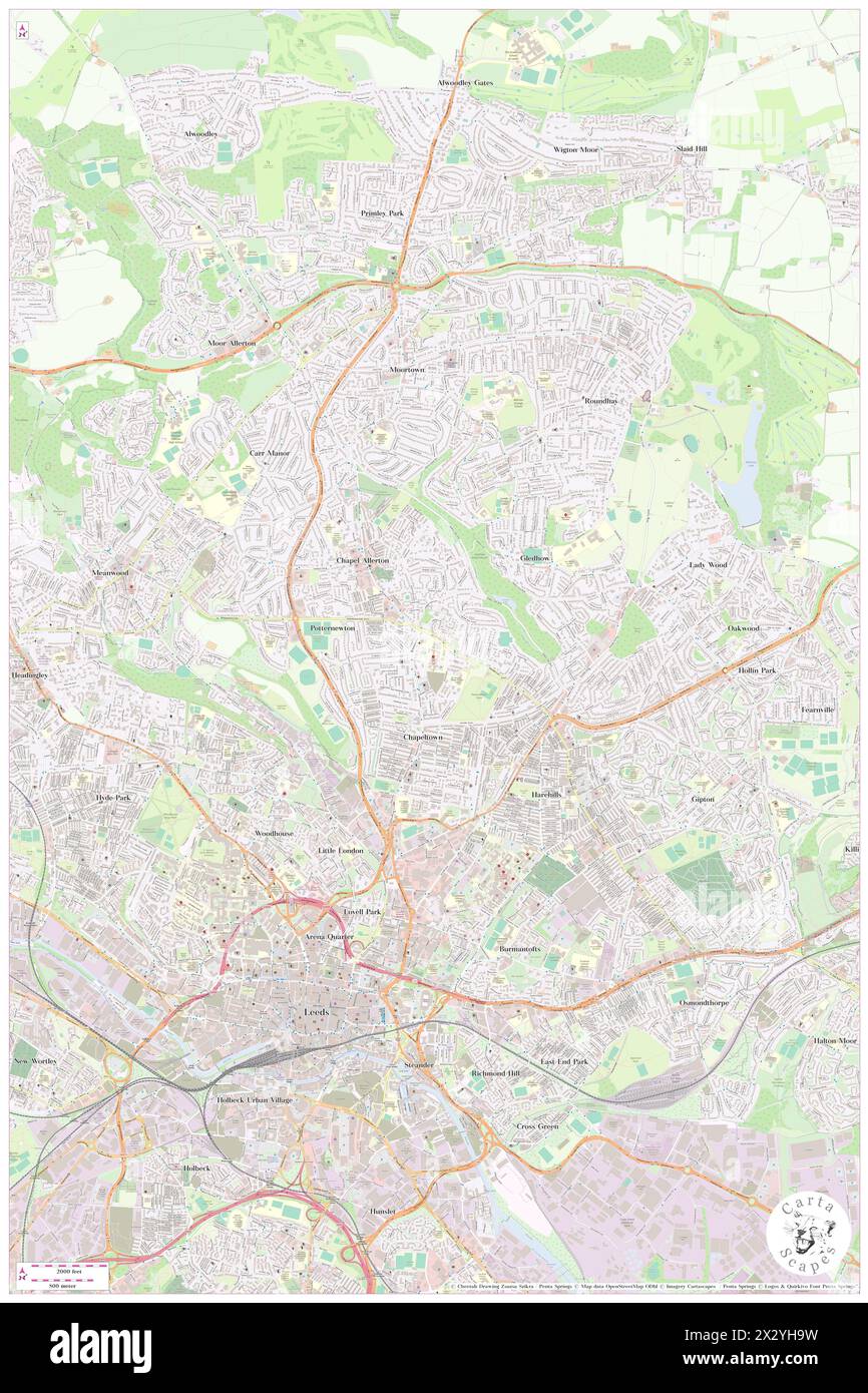 Chapel Allerton Hospital, City and Borough of Leeds, GB, Vereinigtes Königreich, England, N 53 49' 21'', S 1 31' 47'', Karte, Cartascapes Map veröffentlicht im Jahr 2024. Erkunden Sie Cartascapes, eine Karte, die die vielfältigen Landschaften, Kulturen und Ökosysteme der Erde enthüllt. Reisen Sie durch Zeit und Raum und entdecken Sie die Verflechtungen der Vergangenheit, Gegenwart und Zukunft unseres Planeten. Stockfoto