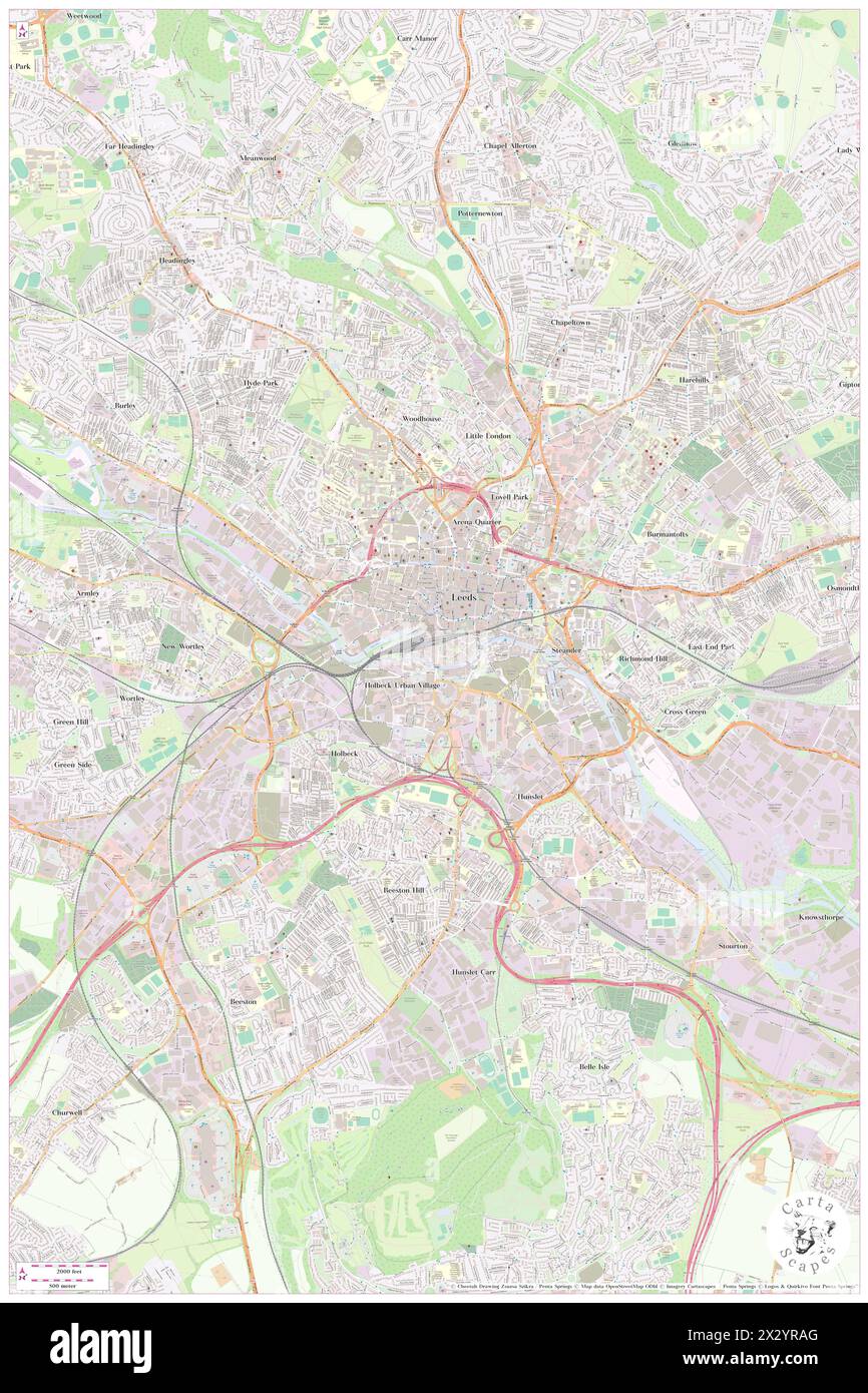 Hilton Leeds City, City and Borough of Leeds, GB, Vereinigtes Königreich, England, N 53 47' 36''', S 1 32' 50''', Karte, Cartascapes Map, veröffentlicht 2024. Erkunden Sie Cartascapes, eine Karte, die die vielfältigen Landschaften, Kulturen und Ökosysteme der Erde enthüllt. Reisen Sie durch Zeit und Raum und entdecken Sie die Verflechtungen der Vergangenheit, Gegenwart und Zukunft unseres Planeten. Stockfoto