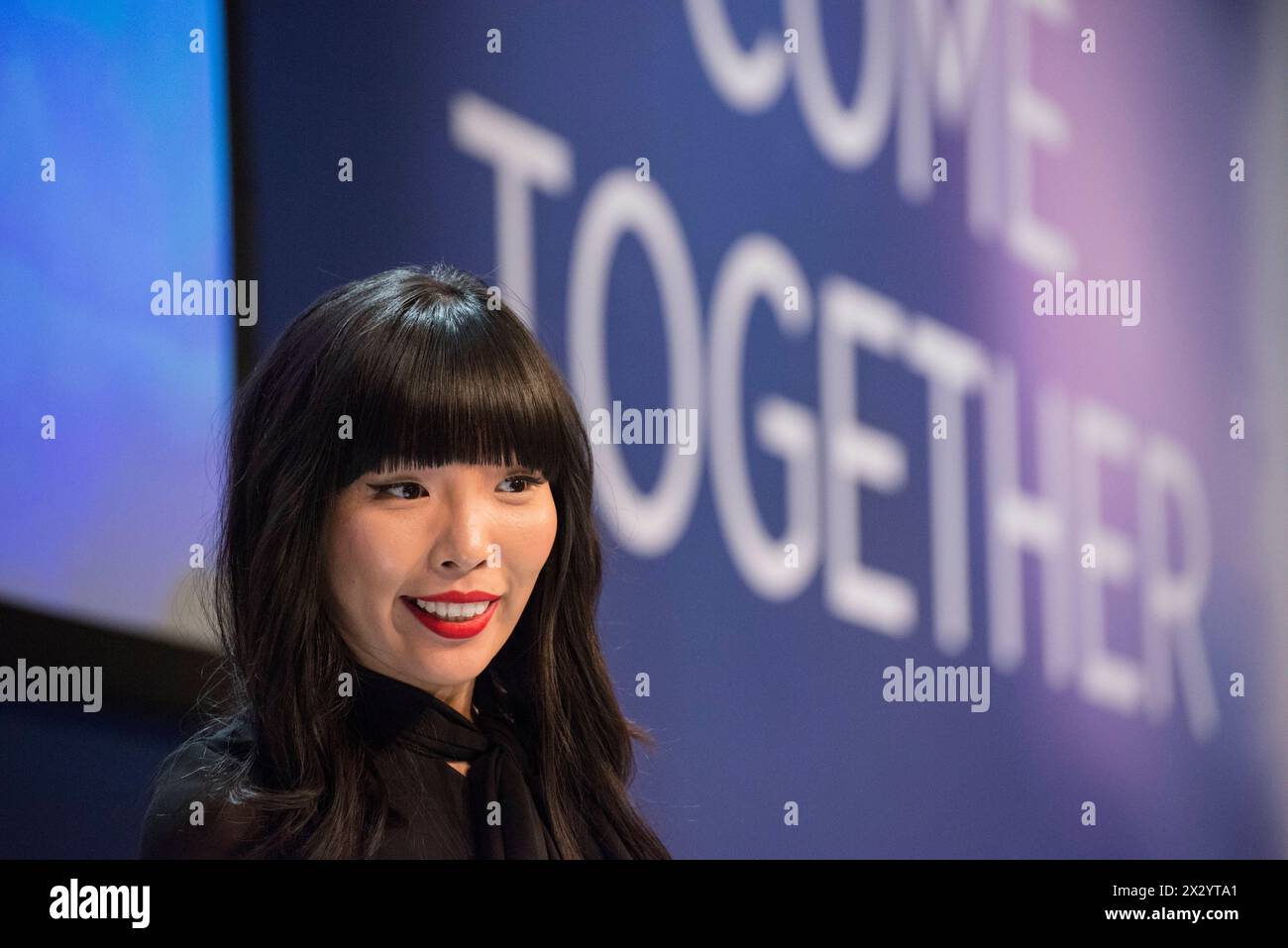 Eurovision Song Contest 2016, Stockholm, Schweden Stockholm, Schweden. 4. Mai 2016. Sänger Dami im aus Australien bei einer Pressekonferenz zum Eurovision Song Contest 2016. Stockholm Globe Arena Schweden *** Eurovision Song Contest 2016, Stockholm, Schweden Stockholm, Schweden 4 Mai 2016 Sänger Dami im aus Australien bei einer Pressekonferenz zum Eurovision Song Contest 2016 Stockholm Globe Arena Schweden Stockfoto
