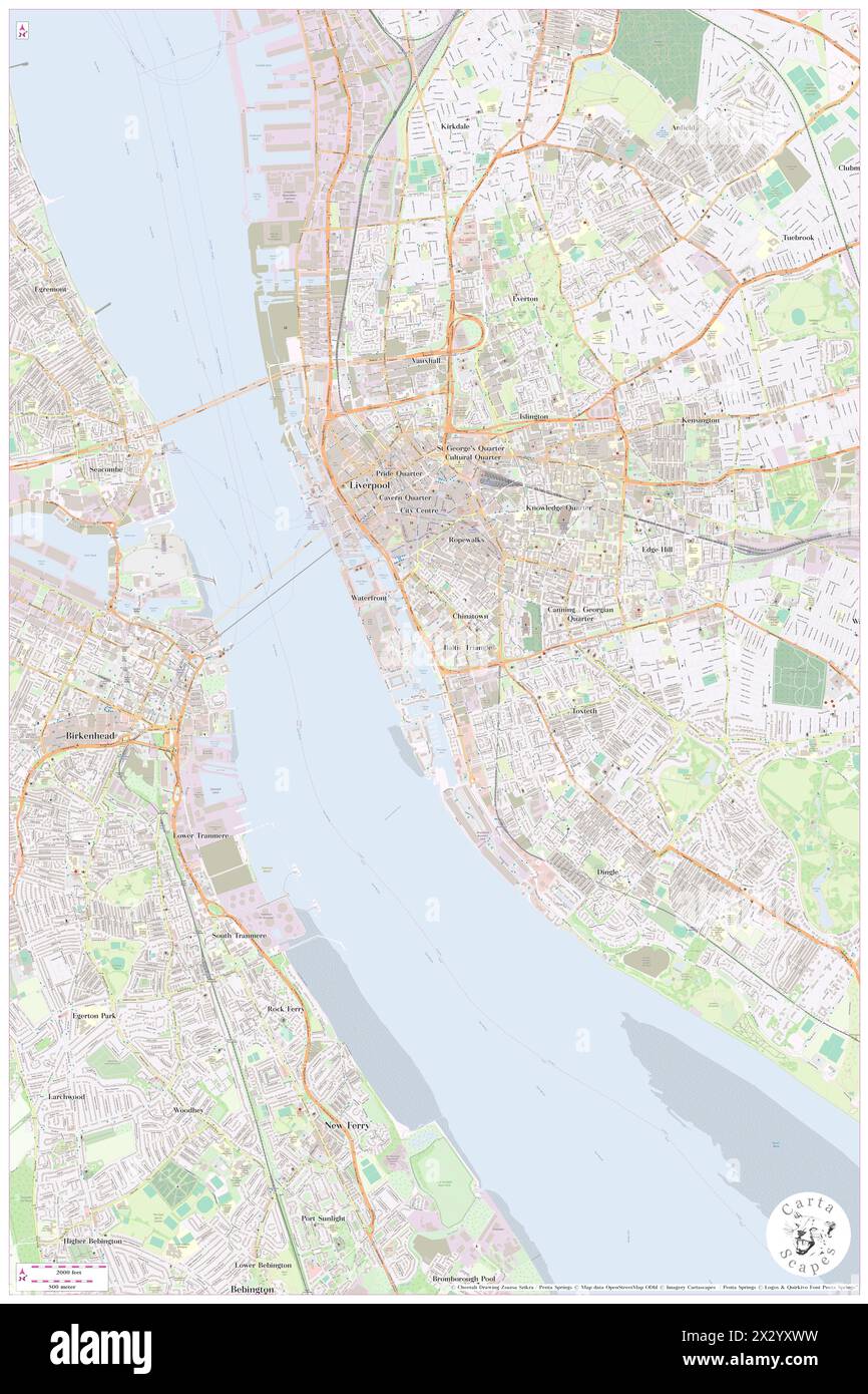 Campanile Liverpool, Liverpool, GB, Vereinigtes Königreich, England, n 53 23' 43''', S 2 59' 2'', Karte, Cartascapes Map, veröffentlicht 2024. Erkunden Sie Cartascapes, eine Karte, die die vielfältigen Landschaften, Kulturen und Ökosysteme der Erde enthüllt. Reisen Sie durch Zeit und Raum und entdecken Sie die Verflechtungen der Vergangenheit, Gegenwart und Zukunft unseres Planeten. Stockfoto