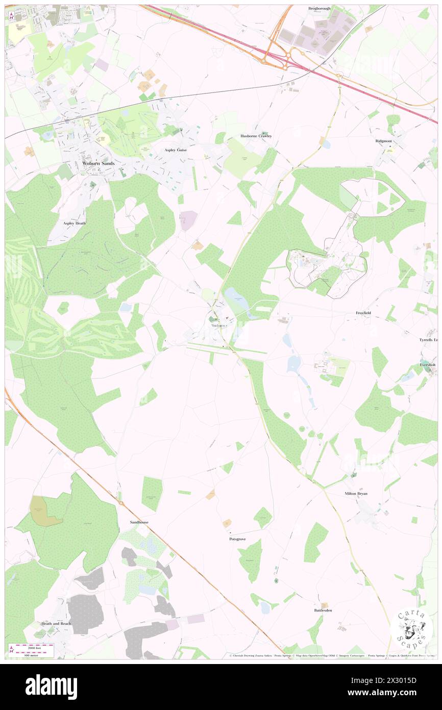 Inn at Woburn, Central Bedfordshire, GB, Großbritannien, England, n 51 59' 16'', S 0 37' 7'', Karte, Cartascapes Map, veröffentlicht 2024. Erkunden Sie Cartascapes, eine Karte, die die vielfältigen Landschaften, Kulturen und Ökosysteme der Erde enthüllt. Reisen Sie durch Zeit und Raum und entdecken Sie die Verflechtungen der Vergangenheit, Gegenwart und Zukunft unseres Planeten. Stockfoto