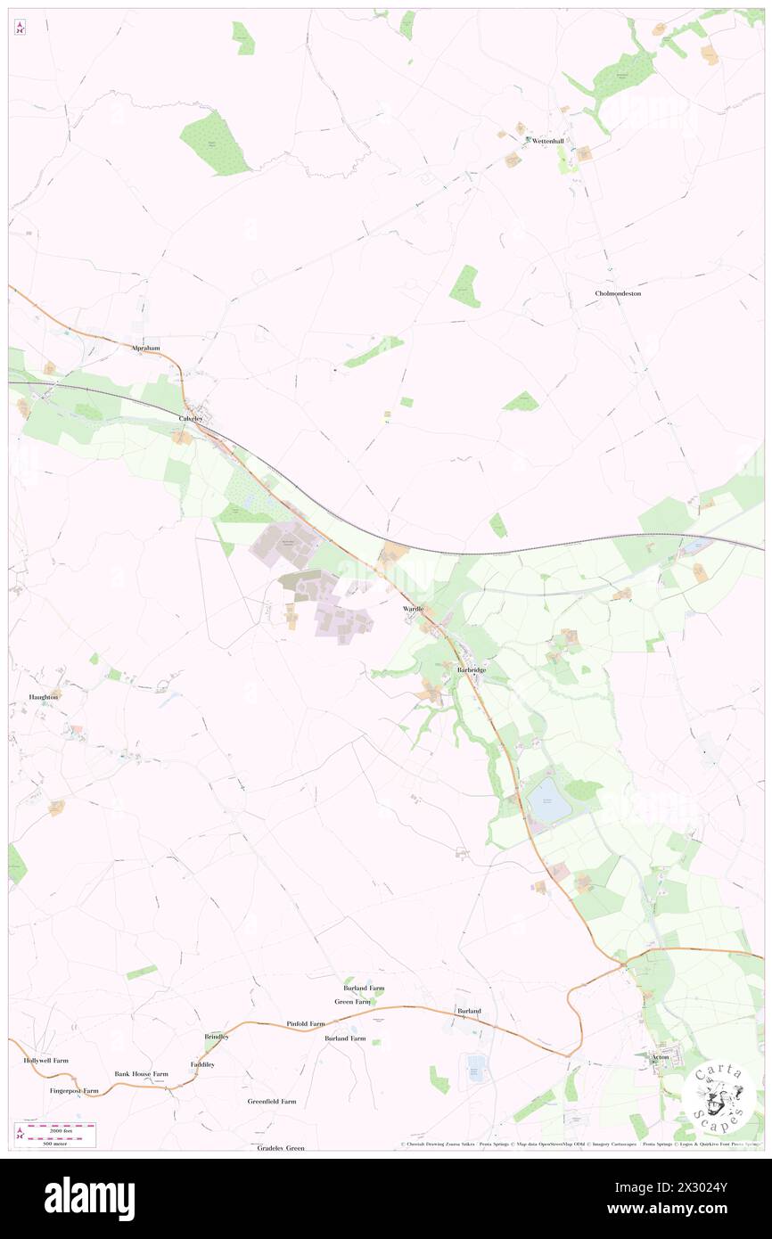 BEST Western Crown Hotel, Cheshire East, GB, Großbritannien, England, n 53 6' 44'', S 2 35' 12'', Karte, Cartascapes Map, veröffentlicht 2024. Erkunden Sie Cartascapes, eine Karte, die die vielfältigen Landschaften, Kulturen und Ökosysteme der Erde enthüllt. Reisen Sie durch Zeit und Raum und entdecken Sie die Verflechtungen der Vergangenheit, Gegenwart und Zukunft unseres Planeten. Stockfoto