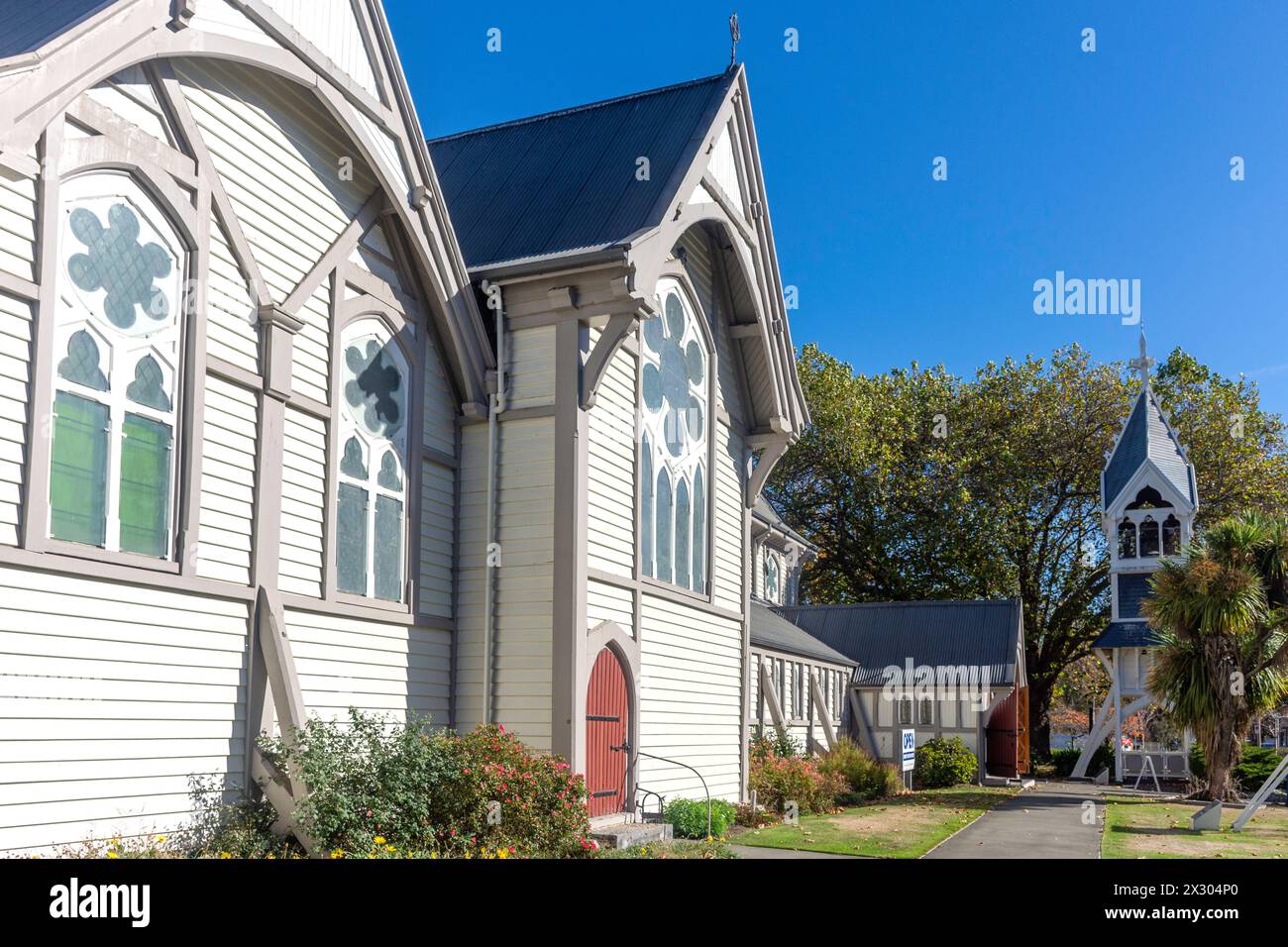 St. Michael & All Angels Anglican Church, Oxford Terrace, Christchurch Central, Christchurch, Canterbury, Südinsel, Neuseeland Stockfoto