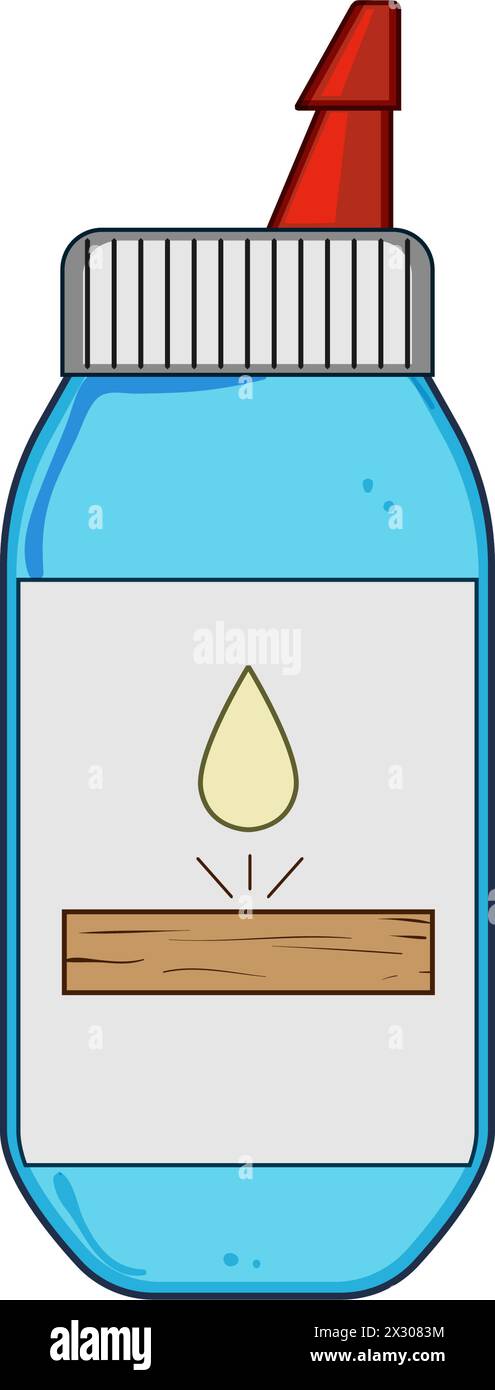 Verbinden Sie Holzleim Karikaturvektor Illustration Stock Vektor