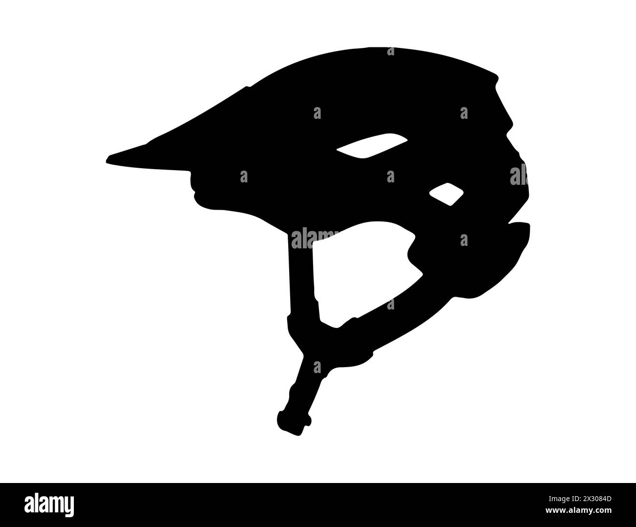 Fahrradhelm Silhouette Vektorkunst Stock Vektor