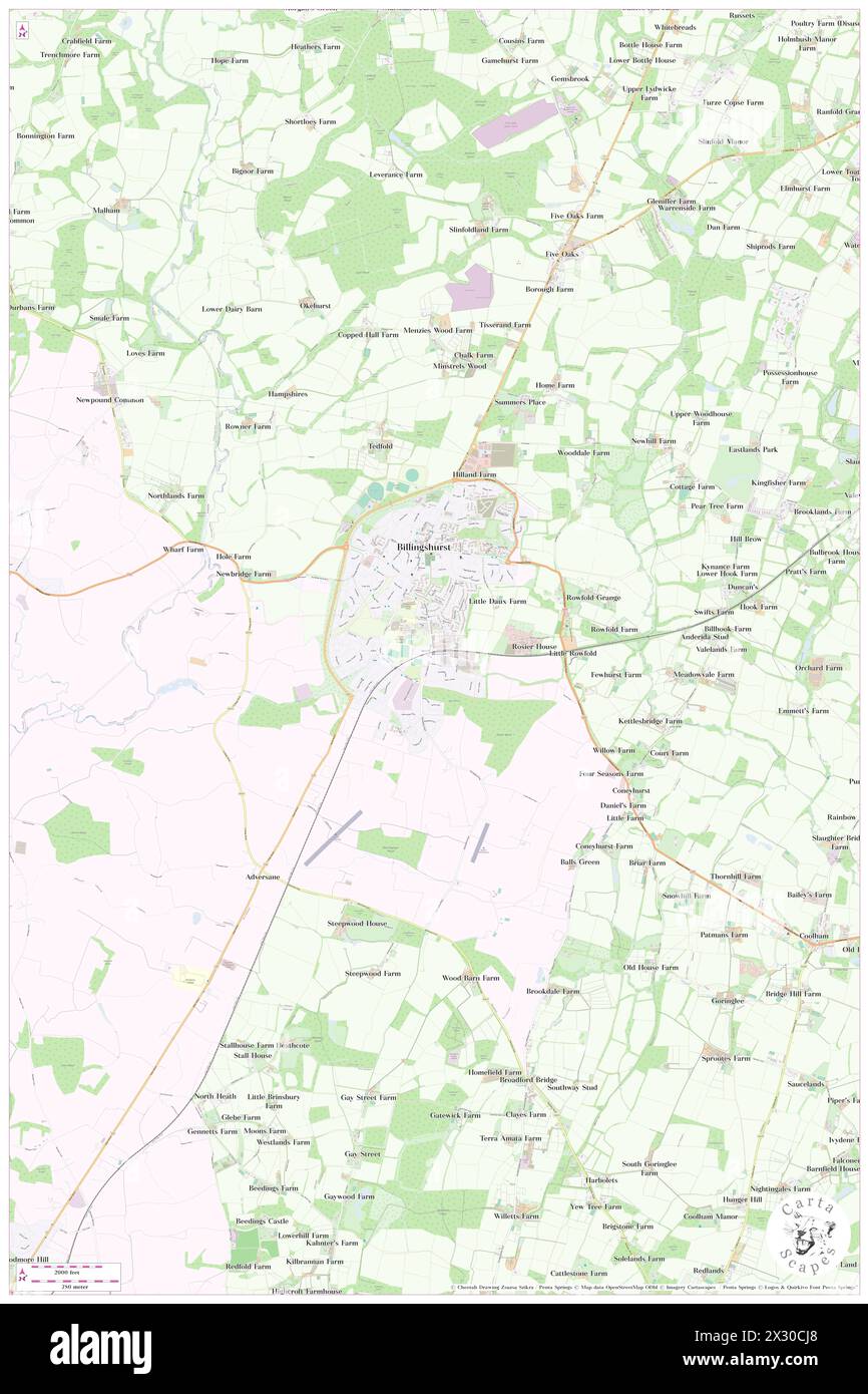 Bahnhof Billingshurst, West Sussex, GB, Vereinigtes Königreich, England, n 51 0' 54'', S 0 27' 1'', Karte, Cartascapes Map, veröffentlicht 2024. Erkunden Sie Cartascapes, eine Karte, die die vielfältigen Landschaften, Kulturen und Ökosysteme der Erde enthüllt. Reisen Sie durch Zeit und Raum und entdecken Sie die Verflechtungen der Vergangenheit, Gegenwart und Zukunft unseres Planeten. Stockfoto