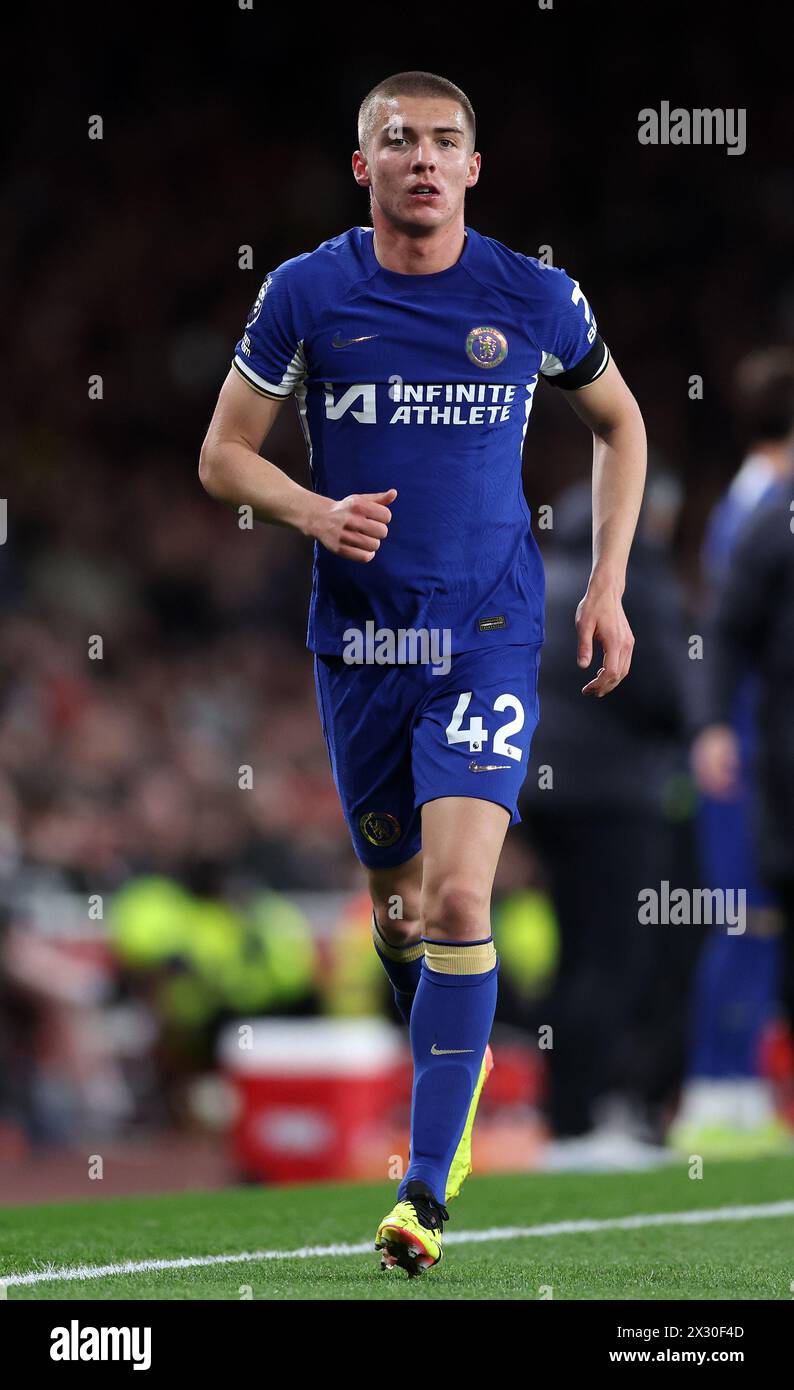 London, Großbritannien. April 2024. Alfie Gilchrist aus Chelsea während des Premier League-Spiels im Emirates Stadium in London. Der Bildnachweis sollte lauten: David Klein/Sportimage Credit: Sportimage Ltd/Alamy Live News Stockfoto