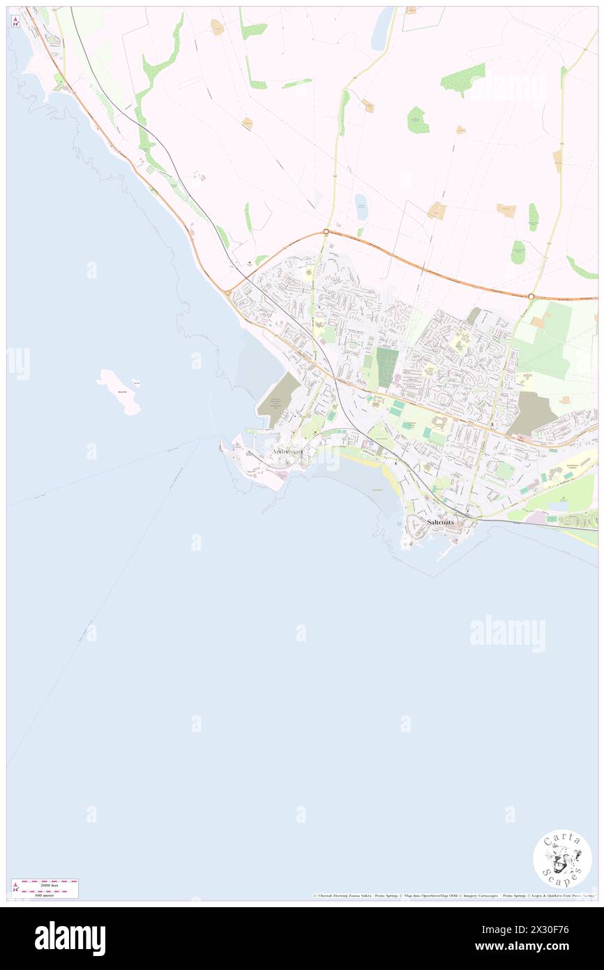 Ardrossan Town Railway Station, North Ayrshire, GB, Vereinigtes Königreich, Schottland, n 55 38' 23'', S 4 48' 44'', Karte, Cartascapes Map, veröffentlicht 2024. Erkunden Sie Cartascapes, eine Karte, die die vielfältigen Landschaften, Kulturen und Ökosysteme der Erde enthüllt. Reisen Sie durch Zeit und Raum und entdecken Sie die Verflechtungen der Vergangenheit, Gegenwart und Zukunft unseres Planeten. Stockfoto