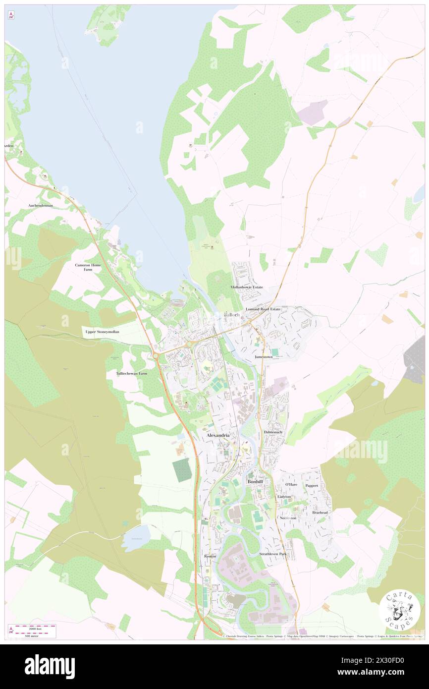 Bahnhof Balloch, West Dunbartonshire, GB, Vereinigtes Königreich, Schottland, n 56 0' 10'', S 4 34' 58'', Karte, Cartascapes Map, veröffentlicht 2024. Erkunden Sie Cartascapes, eine Karte, die die vielfältigen Landschaften, Kulturen und Ökosysteme der Erde enthüllt. Reisen Sie durch Zeit und Raum und entdecken Sie die Verflechtungen der Vergangenheit, Gegenwart und Zukunft unseres Planeten. Stockfoto