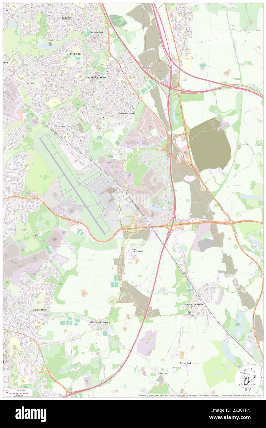 Birmingham International Railway Station, Solihull, GB, Vereinigtes Königreich, England, n 52 27' 3'', S 1 43' 30'', Karte, Karte, Kartenausgabe 2024. Erkunden Sie Cartascapes, eine Karte, die die vielfältigen Landschaften, Kulturen und Ökosysteme der Erde enthüllt. Reisen Sie durch Zeit und Raum und entdecken Sie die Verflechtungen der Vergangenheit, Gegenwart und Zukunft unseres Planeten. Stockfoto