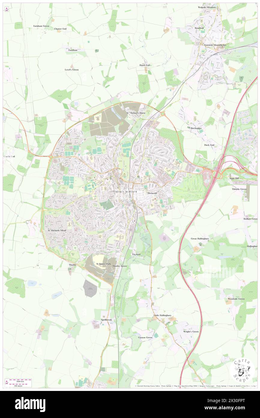 Bishop's Stortford Railway Station, Hertfordshire, GB, Vereinigtes Königreich, England, n 51 51' 59'', N 0 9' 54'', Karte, Cartascapes Map, veröffentlicht 2024. Erkunden Sie Cartascapes, eine Karte, die die vielfältigen Landschaften, Kulturen und Ökosysteme der Erde enthüllt. Reisen Sie durch Zeit und Raum und entdecken Sie die Verflechtungen der Vergangenheit, Gegenwart und Zukunft unseres Planeten. Stockfoto