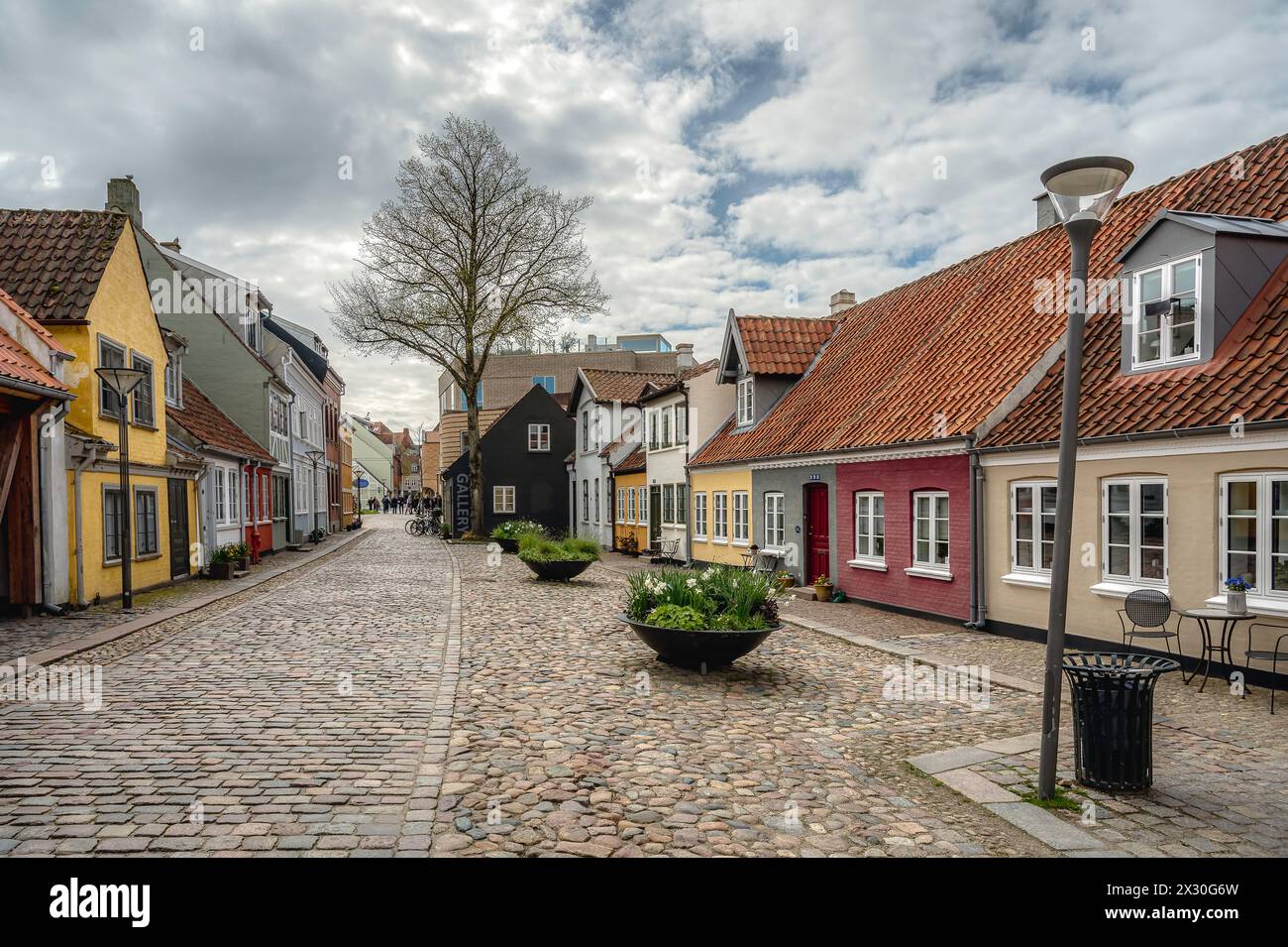 Hans Jensens Stræde, wo H. C. Andersen 1805 geboren wurde, Odense, Dänemark, 19. April 2024 Stockfoto