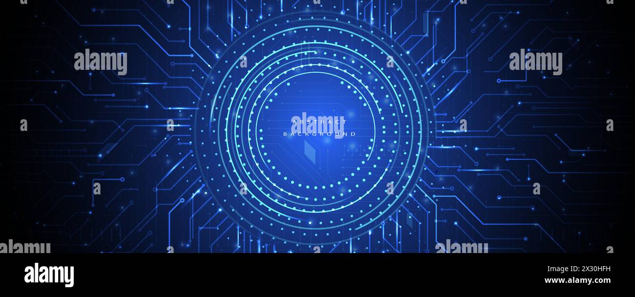 Technologie abstrakter futuristischer Wissenschaftshintergrund für das Internet-Geschäft. Big-Data-Konzept. Vektorgrafik. Stock Vektor