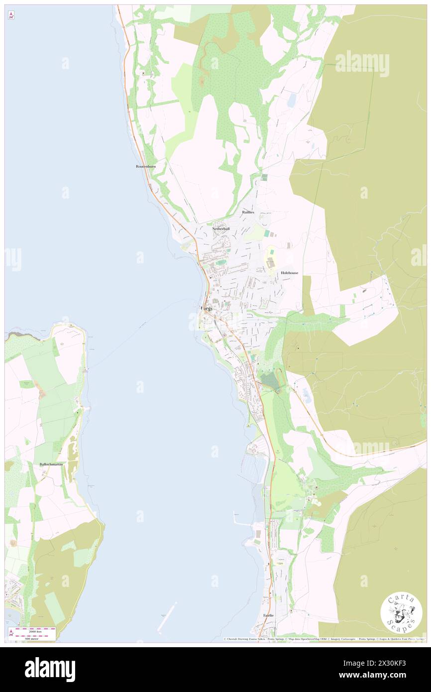 Largs Railway Station, North Ayrshire, GB, Vereinigtes Königreich, Schottland, n 55 47' 34'', S 4 52' 2'', Karte, Cartascapes Map, veröffentlicht 2024. Erkunden Sie Cartascapes, eine Karte, die die vielfältigen Landschaften, Kulturen und Ökosysteme der Erde enthüllt. Reisen Sie durch Zeit und Raum und entdecken Sie die Verflechtungen der Vergangenheit, Gegenwart und Zukunft unseres Planeten. Stockfoto