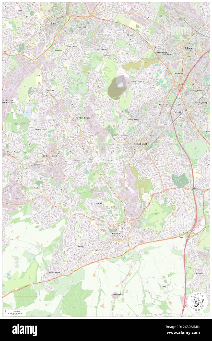 Old Hill Railway Station, Sandwell, GB, Vereinigtes Königreich, England, n 52 28' 15'', S 2 3' 21'', Karte, Cartascapes Map, veröffentlicht 2024. Erkunden Sie Cartascapes, eine Karte, die die vielfältigen Landschaften, Kulturen und Ökosysteme der Erde enthüllt. Reisen Sie durch Zeit und Raum und entdecken Sie die Verflechtungen der Vergangenheit, Gegenwart und Zukunft unseres Planeten. Stockfoto