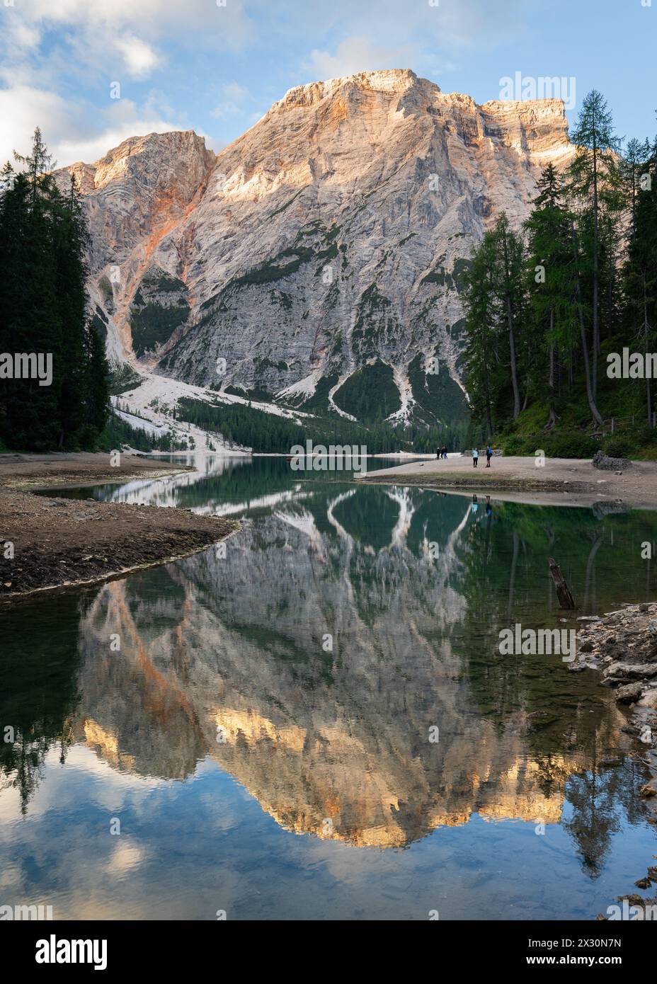 Panoramabild der Landschaft in Südtirol mit dem berühmten Pragstal, Italien, Europa Stockfoto