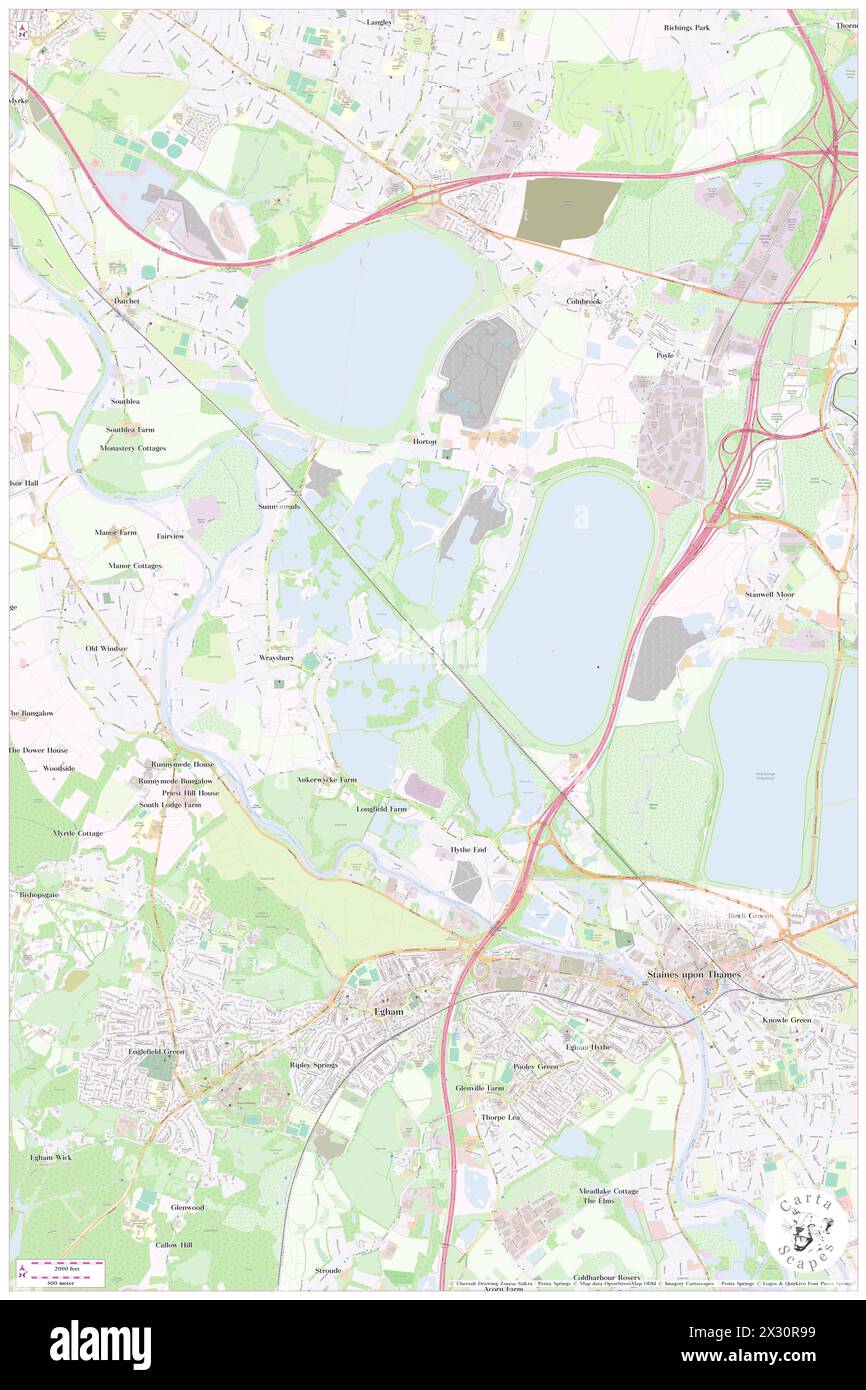 Wraysbury Railway Station, Royal Borough of Windsor and Maidenhead, GB, Vereinigtes Königreich, England, N 51 27' 28''', S 0 32' 31'', Karte, Cartascapes Map veröffentlicht 2024. Erkunden Sie Cartascapes, eine Karte, die die vielfältigen Landschaften, Kulturen und Ökosysteme der Erde enthüllt. Reisen Sie durch Zeit und Raum und entdecken Sie die Verflechtungen der Vergangenheit, Gegenwart und Zukunft unseres Planeten. Stockfoto