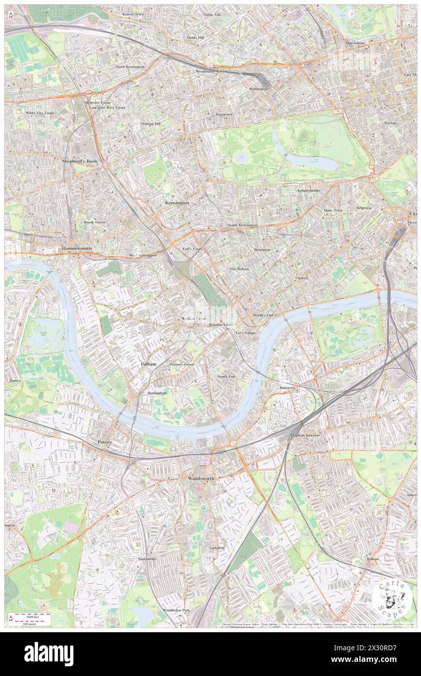 Stamford Bridge, Greater London, GB, Vereinigtes Königreich, England, n 51 28' 54'', S 0 11' 27'', Karte, Cartascapes Map, veröffentlicht 2024. Erkunden Sie Cartascapes, eine Karte, die die vielfältigen Landschaften, Kulturen und Ökosysteme der Erde enthüllt. Reisen Sie durch Zeit und Raum und entdecken Sie die Verflechtungen der Vergangenheit, Gegenwart und Zukunft unseres Planeten. Stockfoto