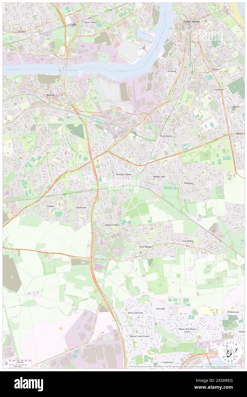 Brockley Railway Station, South Tyneside, GB, Vereinigtes Königreich, England, n 54 57' 34'', S 1 27' 38'', Karte, Cartascapes Map, veröffentlicht 2024. Erkunden Sie Cartascapes, eine Karte, die die vielfältigen Landschaften, Kulturen und Ökosysteme der Erde enthüllt. Reisen Sie durch Zeit und Raum und entdecken Sie die Verflechtungen der Vergangenheit, Gegenwart und Zukunft unseres Planeten. Stockfoto