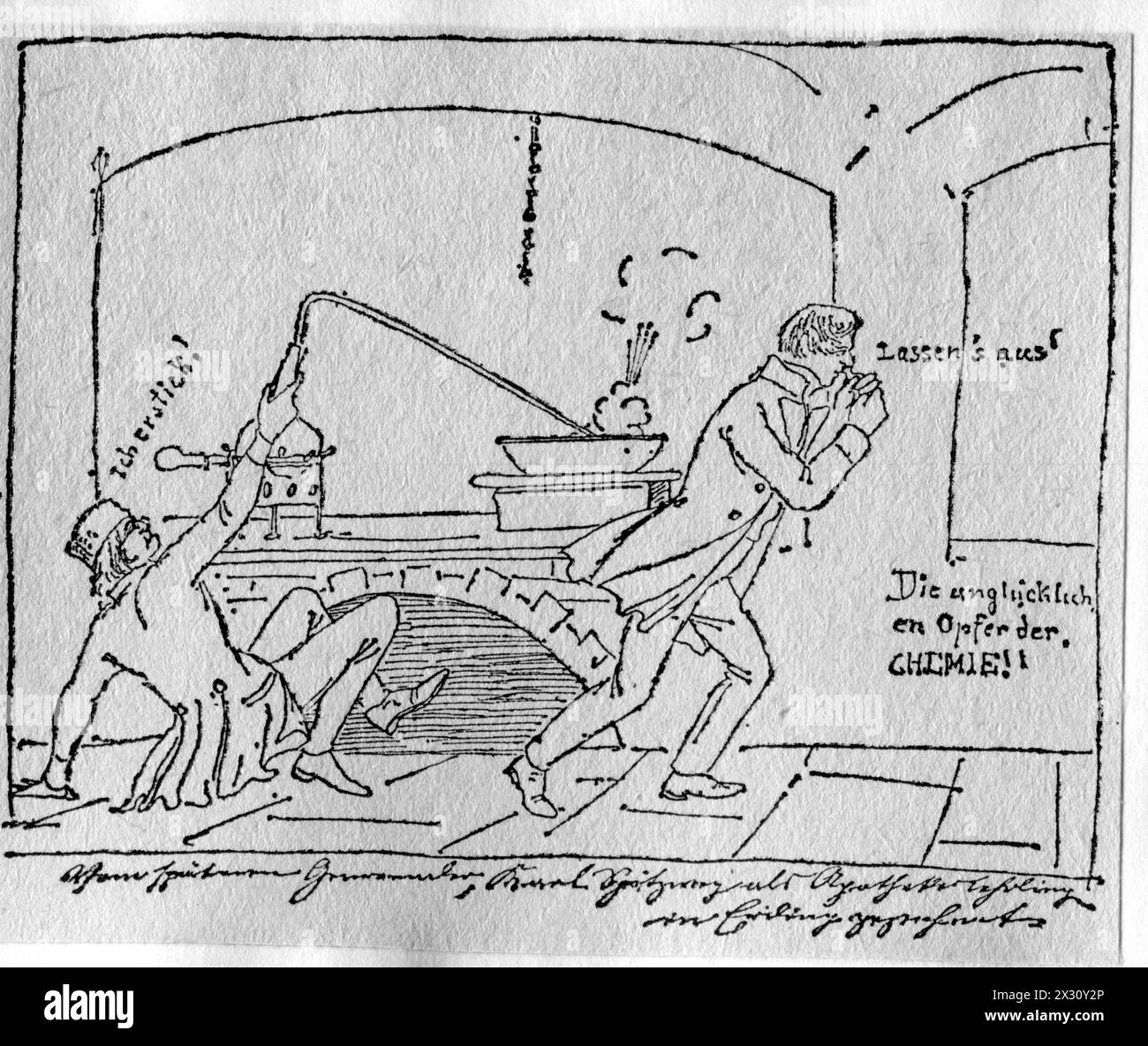 Medizin, Apotheke, Apotheke, "die unglücklichen Opfer der Chemie", das URHEBERRECHT DES KÜNSTLERS MUSS NICHT GELÖSCHT WERDEN Stockfoto