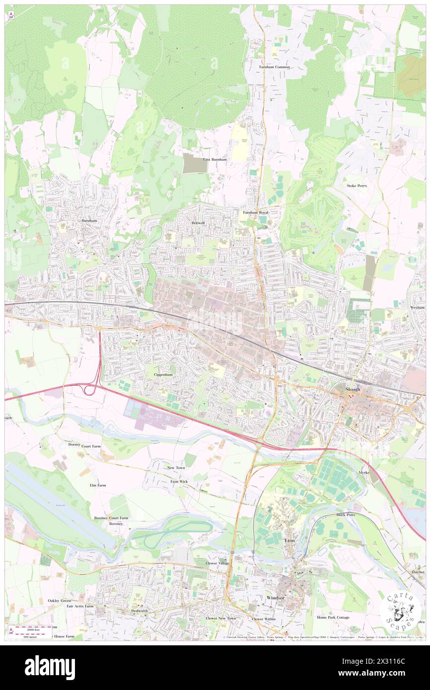 Slough Trading Estate, West Berkshire, GB, Vereinigtes Königreich, England, n 51 31' 15'', S 0 37' 37'', Karte, Cartascapes Map, veröffentlicht 2024. Erkunden Sie Cartascapes, eine Karte, die die vielfältigen Landschaften, Kulturen und Ökosysteme der Erde enthüllt. Reisen Sie durch Zeit und Raum und entdecken Sie die Verflechtungen der Vergangenheit, Gegenwart und Zukunft unseres Planeten. Stockfoto