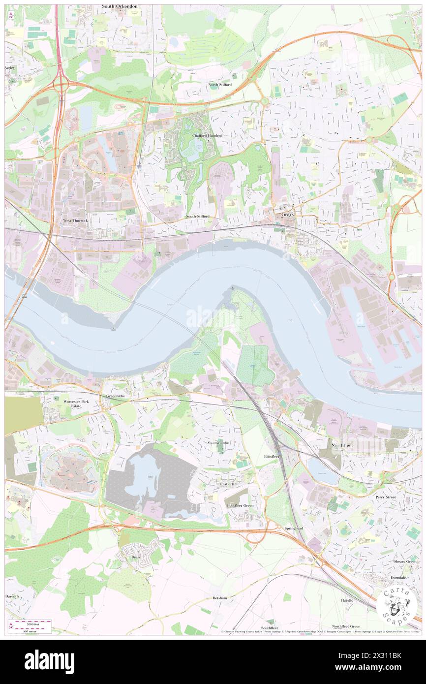 380kV Thames Crossing, Tower South, Kent, GB, Vereinigtes Königreich, England, N 51 27' 43'', N 0 18' 19'', Karte, Cartascapes Map, veröffentlicht 2024. Erkunden Sie Cartascapes, eine Karte, die die vielfältigen Landschaften, Kulturen und Ökosysteme der Erde enthüllt. Reisen Sie durch Zeit und Raum und entdecken Sie die Verflechtungen der Vergangenheit, Gegenwart und Zukunft unseres Planeten. Stockfoto