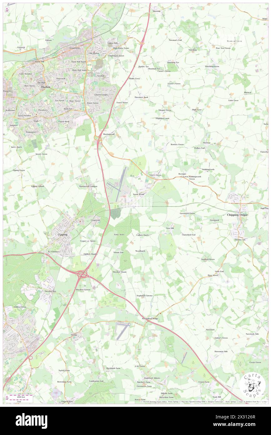 Epping Forest District, Essex, GB, Vereinigtes Königreich, England, n 51 42' 46'', N 0 9' 55'', Karte, Cartascapes Map, veröffentlicht 2024. Erkunden Sie Cartascapes, eine Karte, die die vielfältigen Landschaften, Kulturen und Ökosysteme der Erde enthüllt. Reisen Sie durch Zeit und Raum und entdecken Sie die Verflechtungen der Vergangenheit, Gegenwart und Zukunft unseres Planeten. Stockfoto