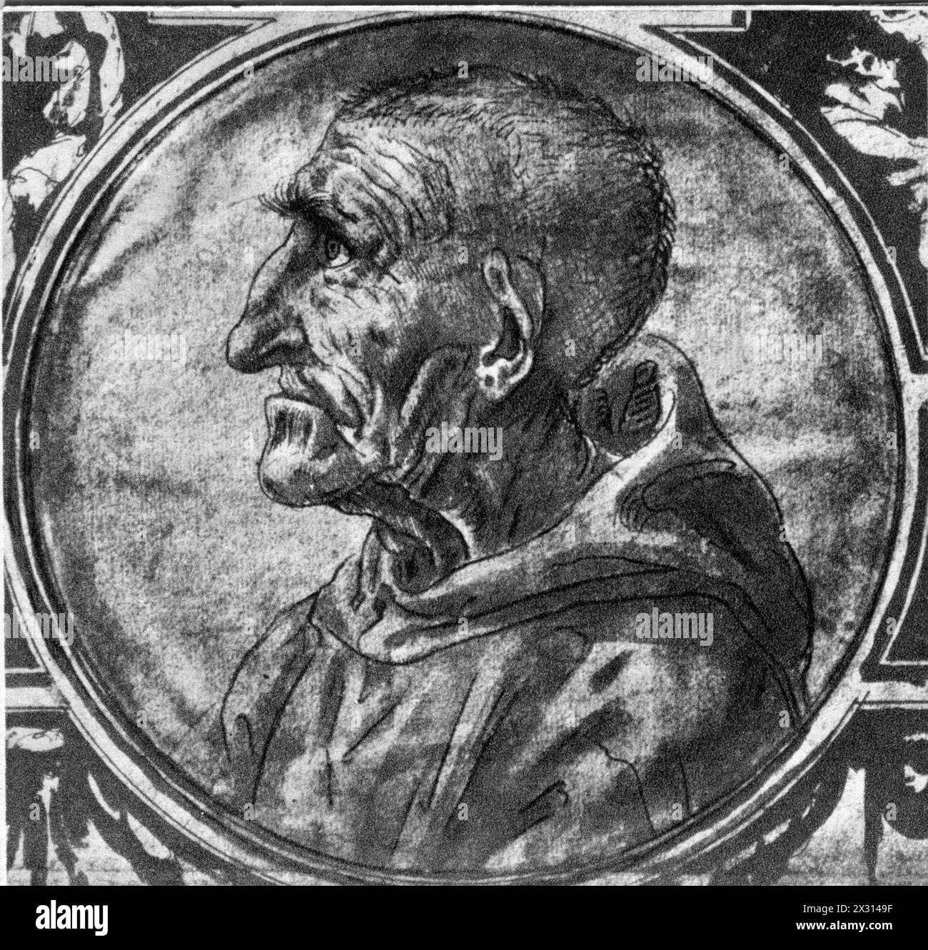 Savonarola, Girolamo, 21.9.1452 - 23.5,1498, italienischer Kaplan, Karikatur, ADDITIONAL-RIGHTS-CLEARANCE-INFO-NOT-AVAILABLE Stockfoto