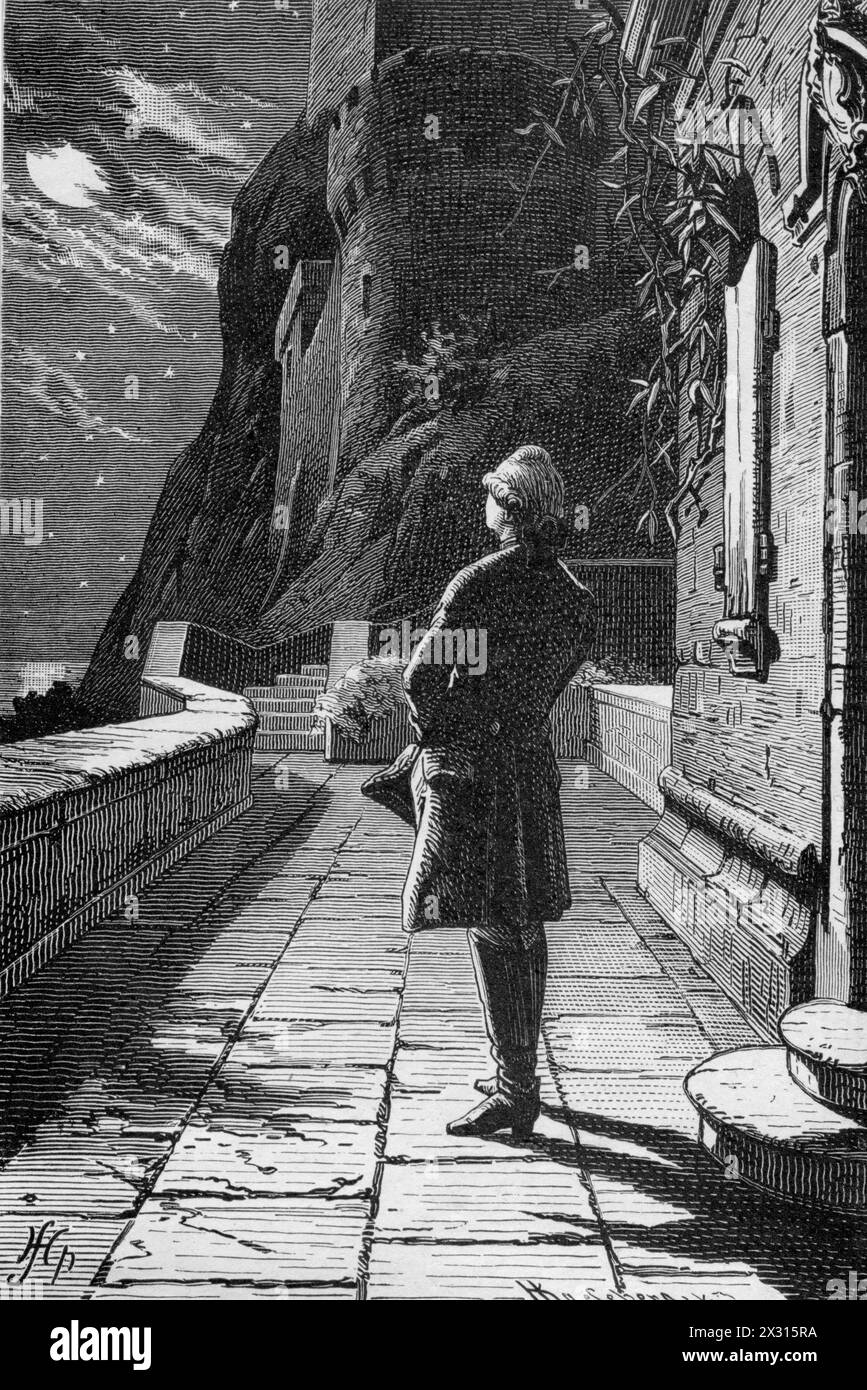 Scott, Walter, 15.9.1771 - 21.9,1832, schottischer Schriftsteller, Werk, Guy Mannering, A Novel (1813), ADDITIONAL-RIGHTS-CLEARANCE-INFO-NOT-AVAILABLE Stockfoto