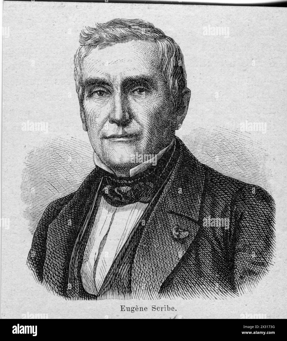 Schreiber, Augustin Eugene, 24.12.1791 - 20.2,1861, französischer Schriftsteller, Holzstich, UM 1850, ADDITIONAL-RIGHTS-CLEARANCE-INFO-NOT-AVAILABLE Stockfoto