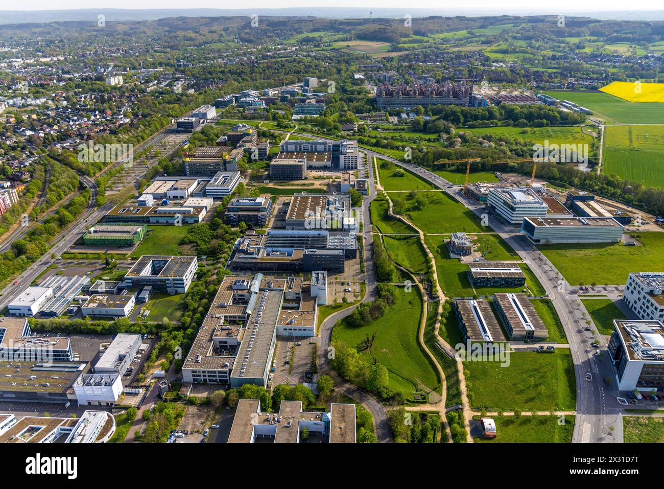 Luftbild, Rheinisch-Westfälische Technische Hochschule Aachen, Universität RWTH Campus Melaten Nord, wissenschaftlicher Forschungsstandort, Campus-Boulevard, Vaalserquartier, Aachen, Rheinland, Nordrhein-Westfalen, Deutschland ACHTUNGxMINDESTHONORARx60xEURO *** Luftaufnahme, Rheinisch Westfälische Technische Hochschule Aachen, Universität RWTH Campus Melaten Nord, wissenschaftlicher Forschungsstandort Campus Boulevard, Vaalserquartier, Aachen, Rheinland, Nordrhein-Westfalen, Deutschland ACHTUNGxMINDESTHONORARx60xEURO Stockfoto