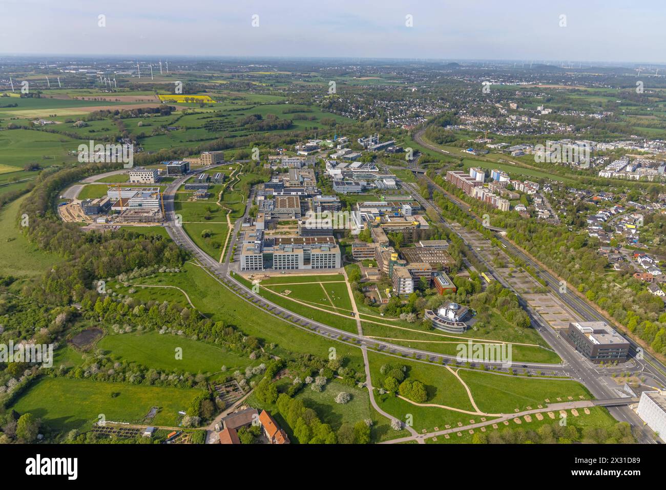 Luftbild, Rheinisch-Westfälische Technische Hochschule Aachen, Universität RWTH Campus Melaten Nord, wissenschaftlicher Forschungsstandort, Campus-Boulevard, Vaalserquartier, Aachen, Rheinland, Nordrhein-Westfalen, Deutschland ACHTUNGxMINDESTHONORARx60xEURO *** Luftaufnahme, Rheinisch Westfälische Technische Hochschule Aachen, Universität RWTH Campus Melaten Nord, wissenschaftlicher Forschungsstandort Campus Boulevard, Vaalserquartier, Aachen, Rheinland, Nordrhein-Westfalen, Deutschland ACHTUNGxMINDESTHONORARx60xEURO Stockfoto