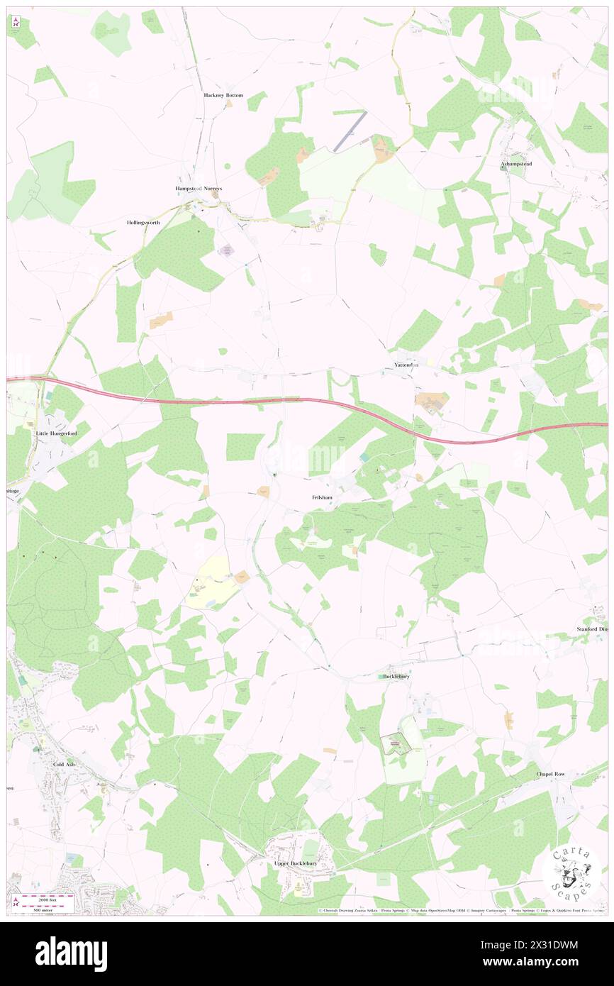 Frilsham, West Berkshire, GB, Vereinigtes Königreich, England, n 51 27' 23'', S 1 13' 17'', Karte, Cartascapes Map, veröffentlicht 2024. Erkunden Sie Cartascapes, eine Karte, die die vielfältigen Landschaften, Kulturen und Ökosysteme der Erde enthüllt. Reisen Sie durch Zeit und Raum und entdecken Sie die Verflechtungen der Vergangenheit, Gegenwart und Zukunft unseres Planeten. Stockfoto