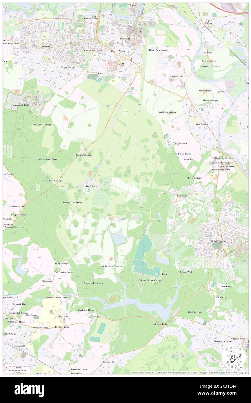 Old Windsor, Royal Borough of Windsor and Maidenhead, GB, Vereinigtes Königreich, England, N 51 26' 30'', S 0 36' 44'', Karte, Cartascapes Map, veröffentlicht 2024. Erkunden Sie Cartascapes, eine Karte, die die vielfältigen Landschaften, Kulturen und Ökosysteme der Erde enthüllt. Reisen Sie durch Zeit und Raum und entdecken Sie die Verflechtungen der Vergangenheit, Gegenwart und Zukunft unseres Planeten. Stockfoto