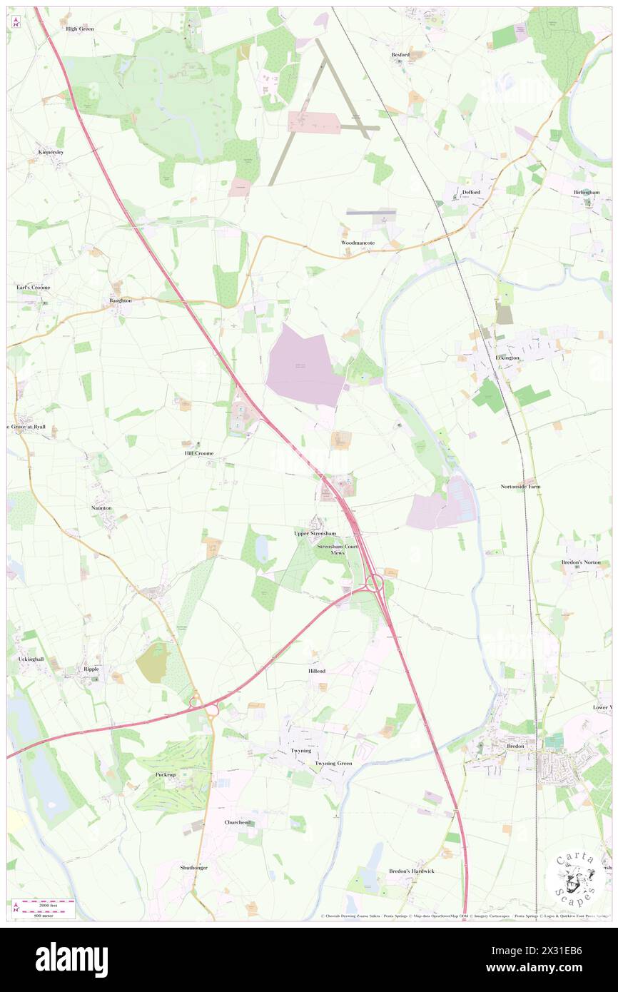 Strensham, Worcestershire, GB, Vereinigtes Königreich, England, n 52 3' 35'', S 2 8' 47'', Karte, Cartascapes Map, veröffentlicht 2024. Erkunden Sie Cartascapes, eine Karte, die die vielfältigen Landschaften, Kulturen und Ökosysteme der Erde enthüllt. Reisen Sie durch Zeit und Raum und entdecken Sie die Verflechtungen der Vergangenheit, Gegenwart und Zukunft unseres Planeten. Stockfoto