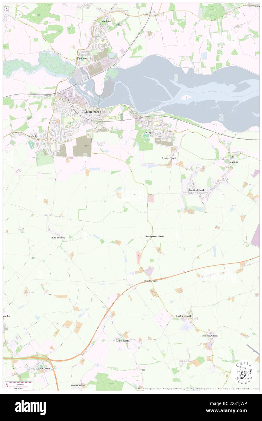 Mistley, Essex, GB, Vereinigtes Königreich, England, n 51 55' 27'', N 1 4' 41'', Karte, Cartascapes Map, veröffentlicht 2024. Erkunden Sie Cartascapes, eine Karte, die die vielfältigen Landschaften, Kulturen und Ökosysteme der Erde enthüllt. Reisen Sie durch Zeit und Raum und entdecken Sie die Verflechtungen der Vergangenheit, Gegenwart und Zukunft unseres Planeten. Stockfoto