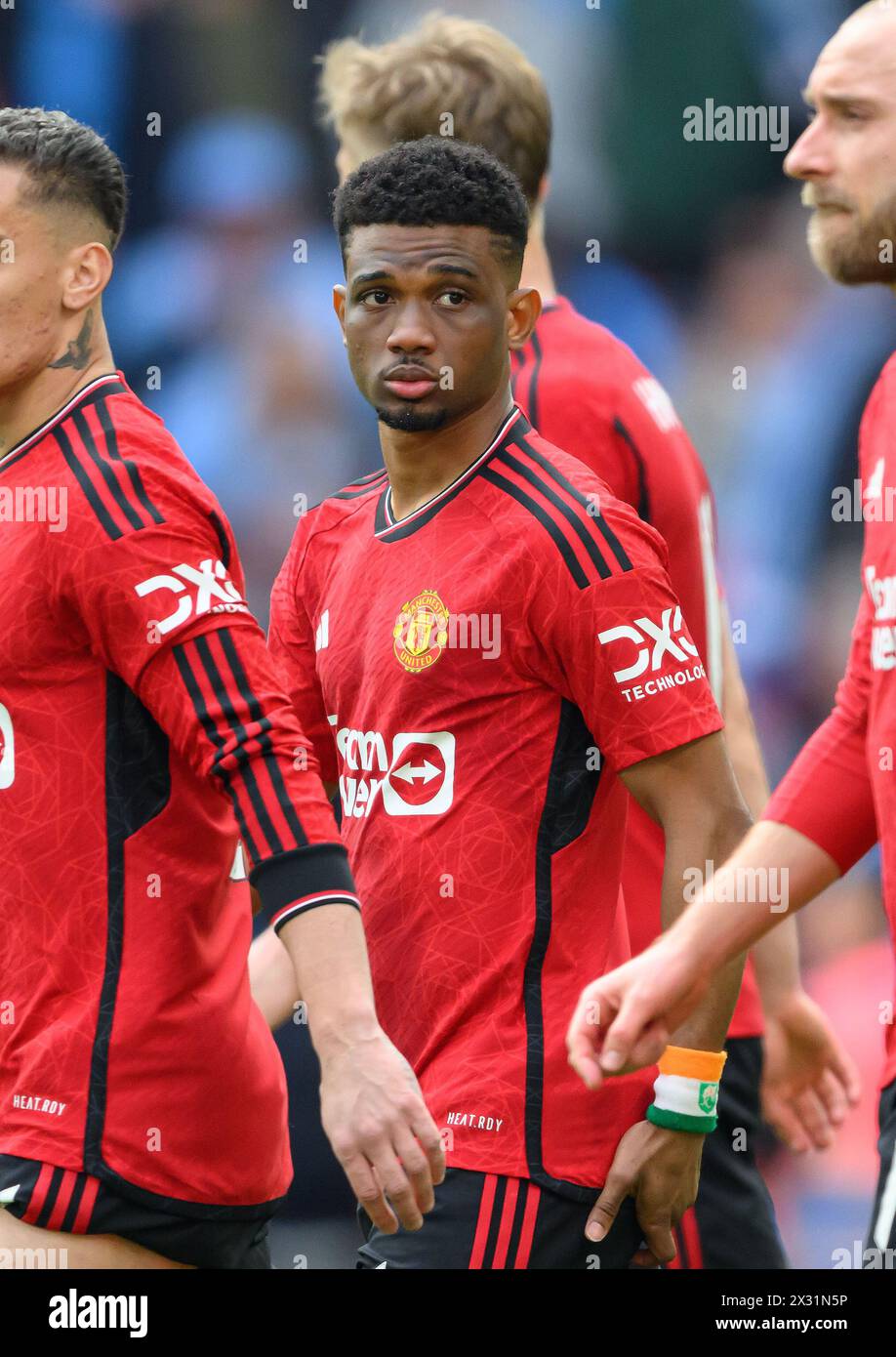 21. April 2024 - Manchester United gegen Coventry City - FA Cup Halbfinale - Wembley. Amad Diallo von Manchester United in Aktion. Bild : Mark Pain / Alamy Live News Stockfoto