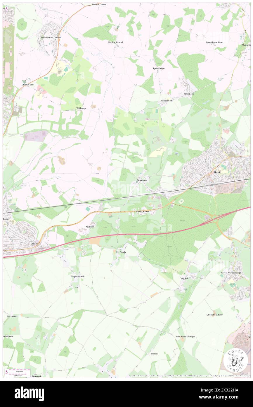 Newnham, Hampshire, GB, Vereinigtes Königreich, England, n 51 16' 42'', S 0 59' 46'', Karte, Cartascapes Map, veröffentlicht 2024. Erkunden Sie Cartascapes, eine Karte, die die vielfältigen Landschaften, Kulturen und Ökosysteme der Erde enthüllt. Reisen Sie durch Zeit und Raum und entdecken Sie die Verflechtungen der Vergangenheit, Gegenwart und Zukunft unseres Planeten. Stockfoto