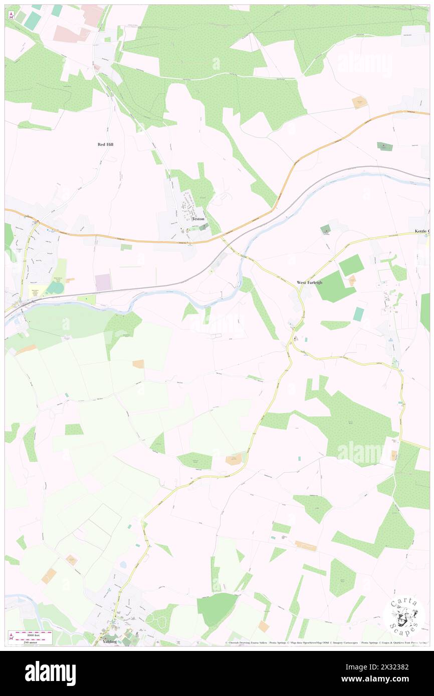 West Farleigh, Kent, GB, Vereinigtes Königreich, England, n 51 14' 52'', N 0 26' 39'', Karte, Cartascapes Map, veröffentlicht 2024. Erkunden Sie Cartascapes, eine Karte, die die vielfältigen Landschaften, Kulturen und Ökosysteme der Erde enthüllt. Reisen Sie durch Zeit und Raum und entdecken Sie die Verflechtungen der Vergangenheit, Gegenwart und Zukunft unseres Planeten. Stockfoto