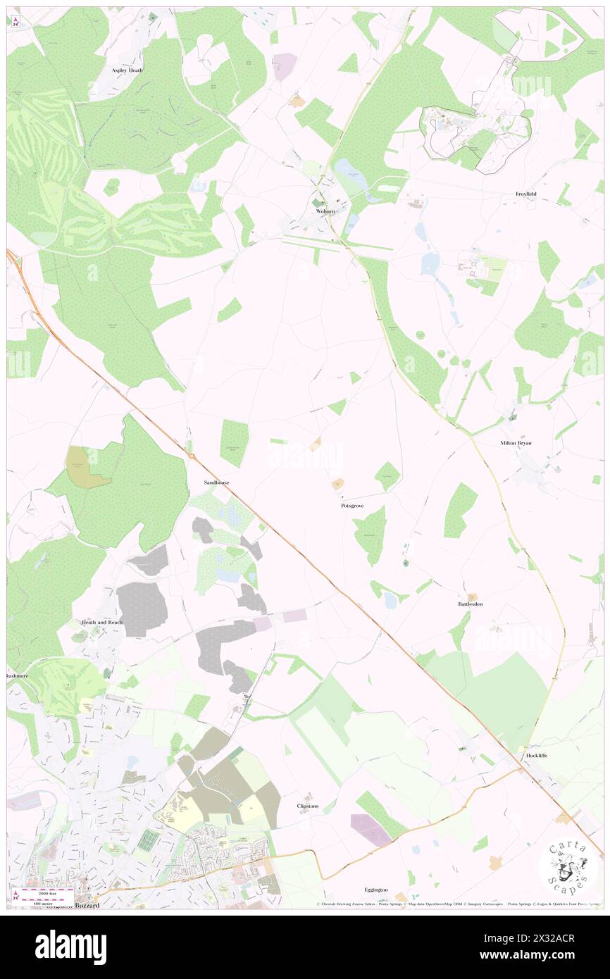 Potsgrove, Central Bedfordshire, GB, Vereinigtes Königreich, England, n 51 57' 47''', S 0 37' 22'', Karte, Karte, Kartenausgabe 2024. Erkunden Sie Cartascapes, eine Karte, die die vielfältigen Landschaften, Kulturen und Ökosysteme der Erde enthüllt. Reisen Sie durch Zeit und Raum und entdecken Sie die Verflechtungen der Vergangenheit, Gegenwart und Zukunft unseres Planeten. Stockfoto